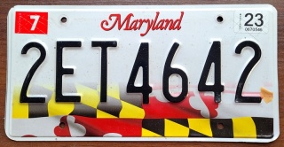 Maryland 2023 - tablica z USA