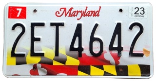 Maryland 2023 - tablica z USA