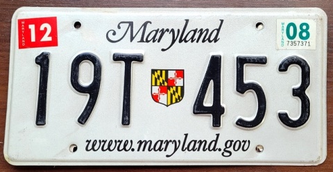 Maryland 2008 - tablica z USA