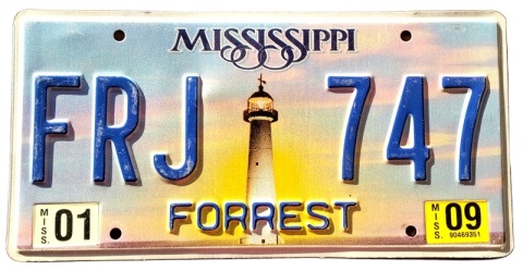 Mississippi 2009 - tablica z USA