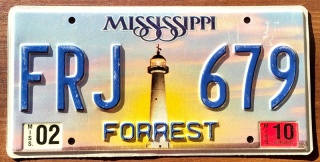 Mississippi 2010 - tablica z USA