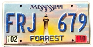 Mississippi 2010 - tablica z USA