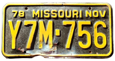 Missouri 1978 - tablica z USA