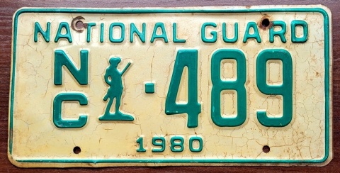 North Carolina 1980 - National Guard - tablica z USA