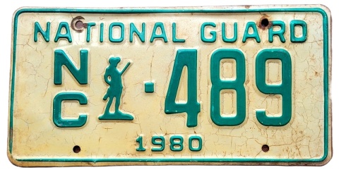 North Carolina 1980 - National Guard - tablica z USA