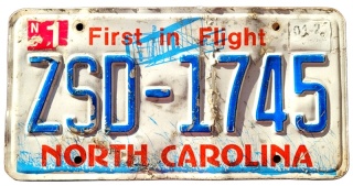 North Carolina - tablica z USA