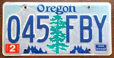Oregon - tablica z USA