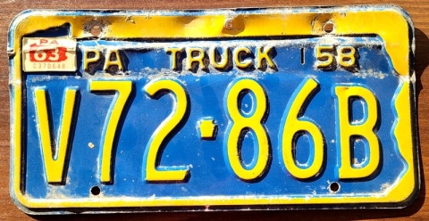Pennsylvania 1958/63 - tablica z USA