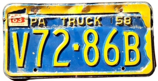 Pennsylvania 1958/63 - tablica z USA