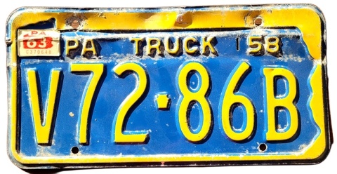 Pennsylvania 1958/63 - tablica z USA
