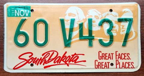 South Dakota 1995 - tablica z USA