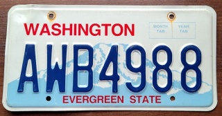 Washington - tablica z USA