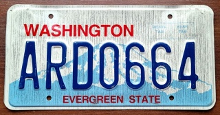 Washington - tablica z USA