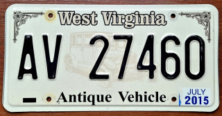 West Virginia 2015 - ANTIQUE VEHICLE