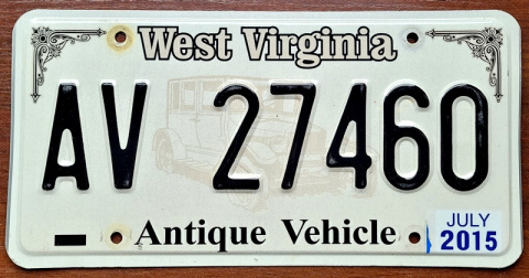 West Virginia 2015 - ANTIQUE VEHICLE