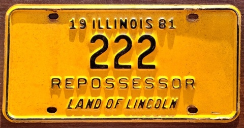 Illinois 1981 - tablica windykatora