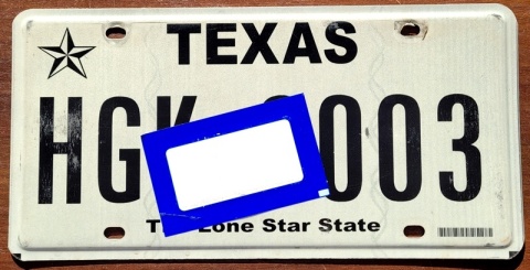 Texas + naklejka na szybę