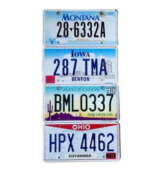 4 tablice rejestracyjne z USA