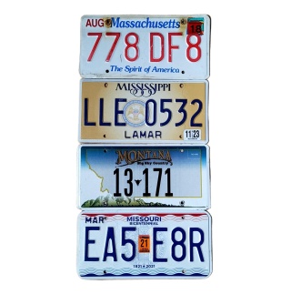 4 tablice rejestracyjne z USA