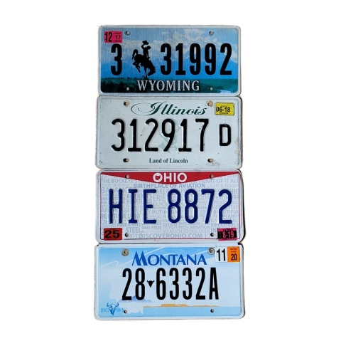 4 tablice rejestracyjne z USA