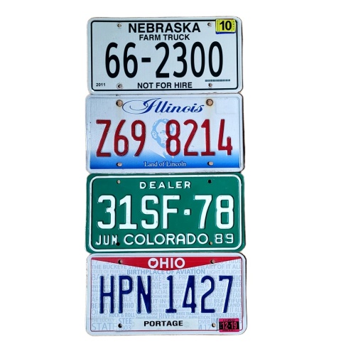 4 tablice rejestracyjne z USA