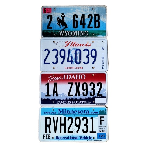 4 tablice rejestracyjne z USA