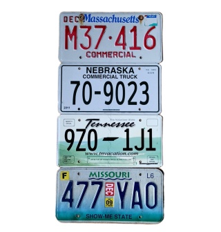 4 tablice rejestracyjne z USA