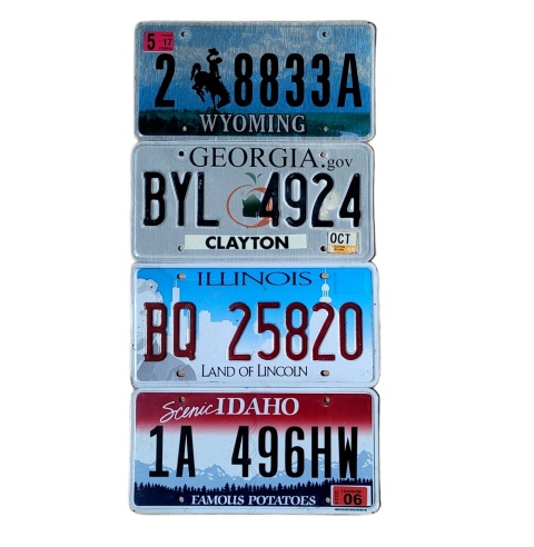 4 tablice rejestracyjne z USA