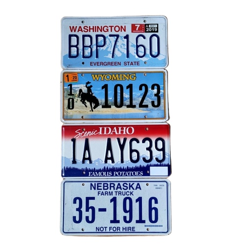 4 tablice rejestracyjne z USA