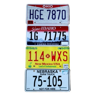 4 tablice rejestracyjne z USA