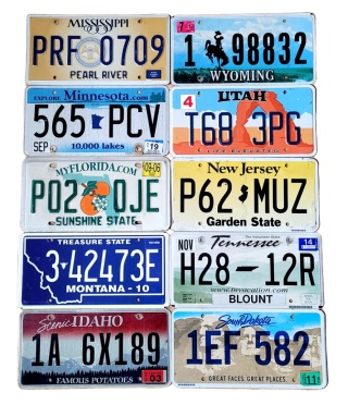 Zestaw 10 tablic USA